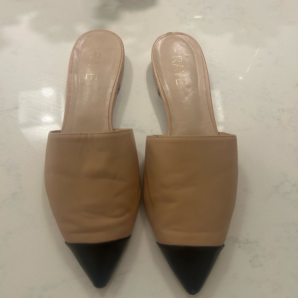 Raye Women's Tan and Black Mules
